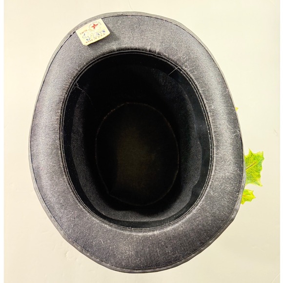 Christmas Vintage Top Hat Steampunk Decorative Black Felt Burlap Holly Red Bird - Picture 7 of 12